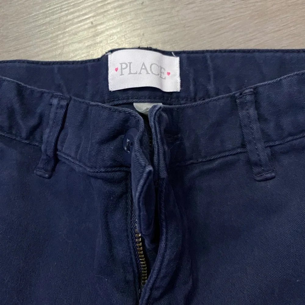 The Children's Place Chino Shorts Kids 10S Navy Blue Slim Twill